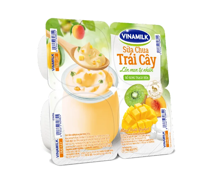 Eating Yogurt - Vinamilk - High Quality - Fruits Yogurt - Packing 100g per box x 48 boxes per Carton