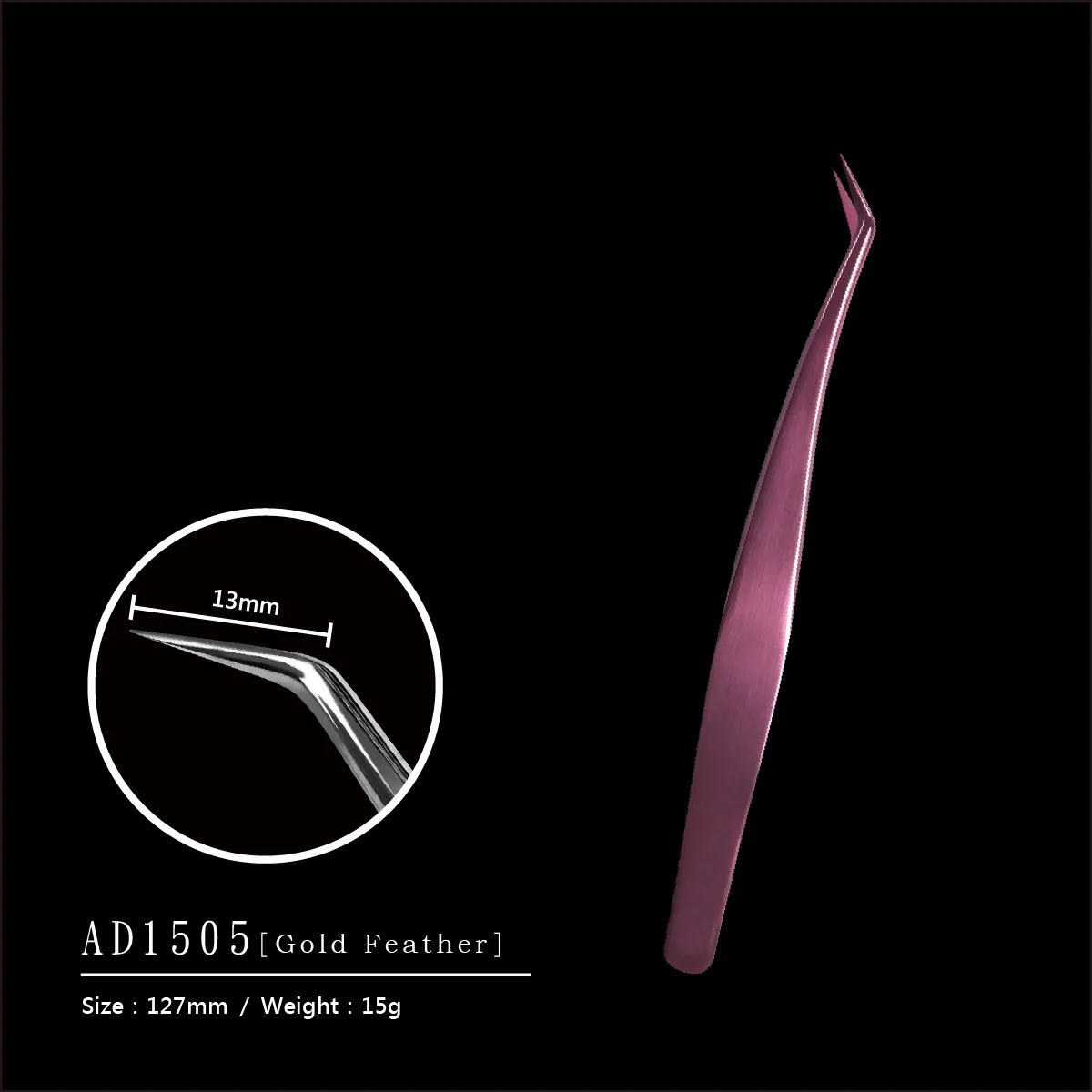 AD1506 OEM ODM Logo Taiwan Handmade Eyelash Extension lash Tweezers