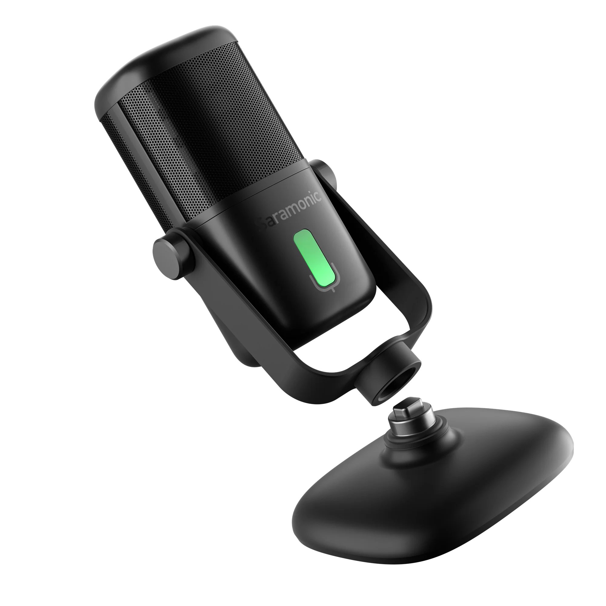  Saramonic SR-MV2000 USB Студийный микрофон с магнитной подставкой разъема для наушников и многоцветная светодиодная клавиатура компьютера мобильного устройства
