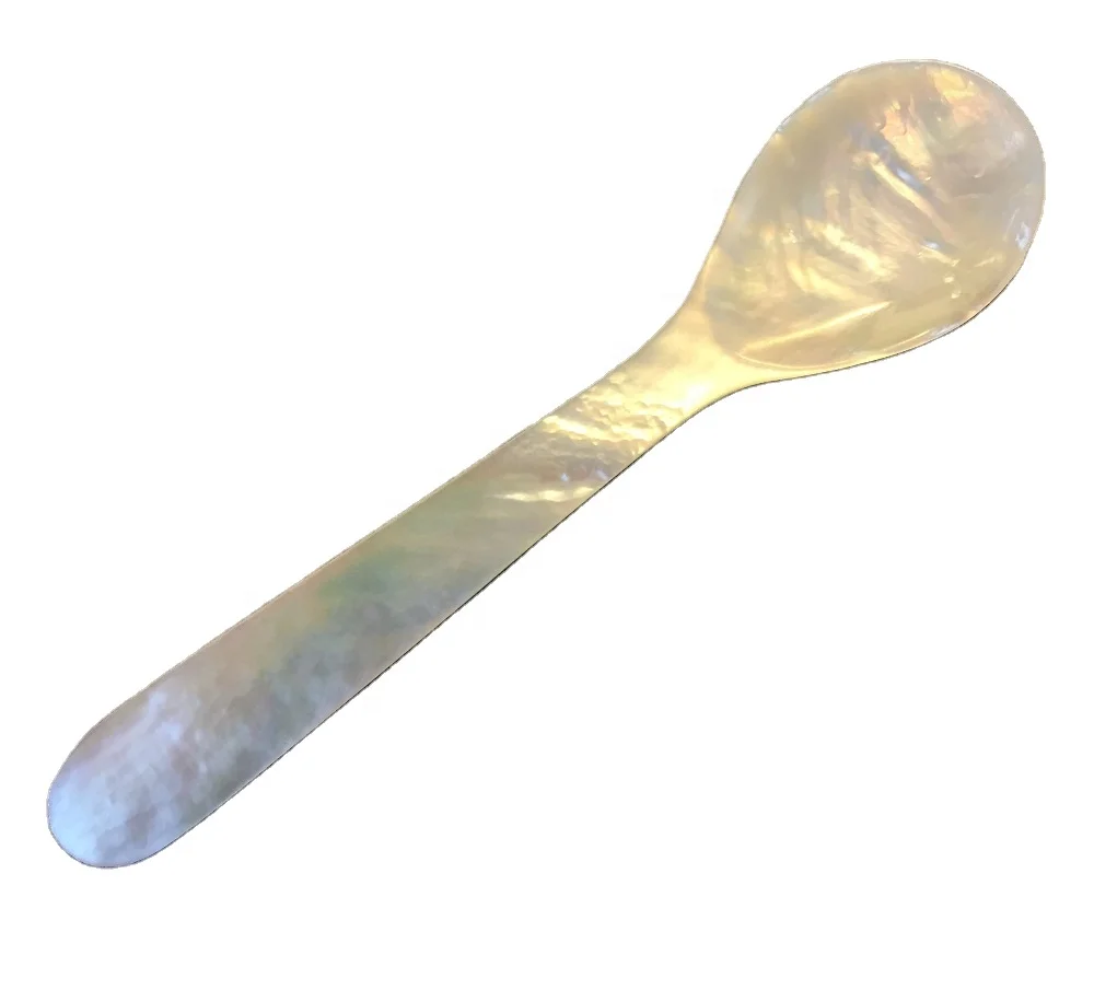 LUXURIOUS & ELEGANT GOLD Mother of Pearl Spoon, Caviar spoon size 8cm from Vietcrafts
