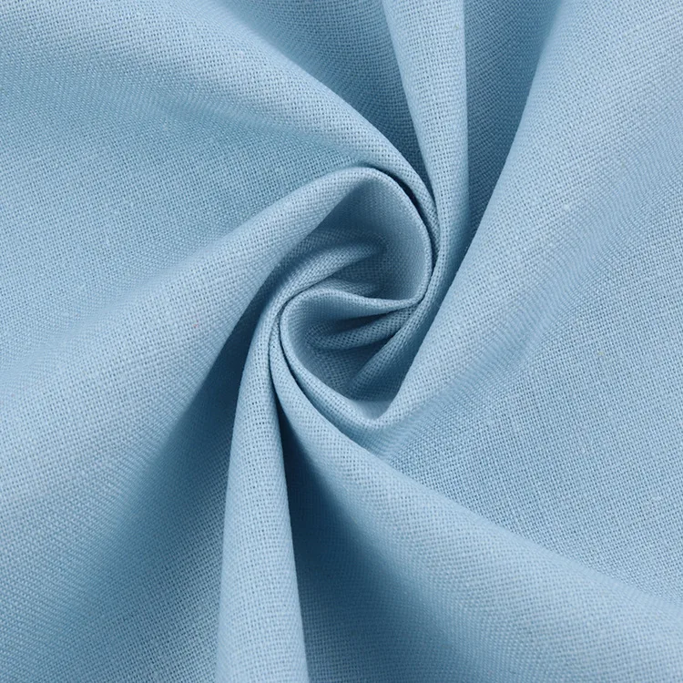 Organic plain dyed Flax Linen Fabric Wholesale customize Good Quality Cotton Linen Blend Fabric For Home Textiles And Garment