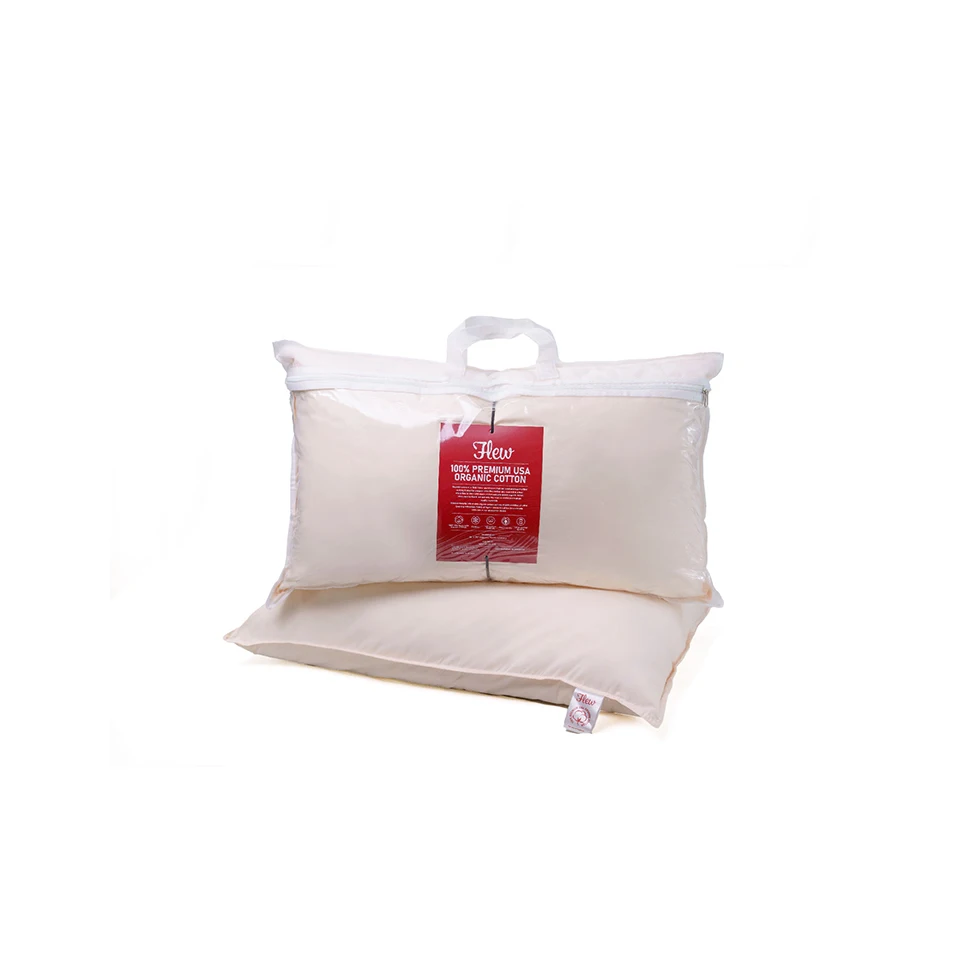 Customizable 100% Premium Organic Cotton Fabric Pillow Comfortable For Sleeping In Plain Solid Color Hot Selling In Malaysia