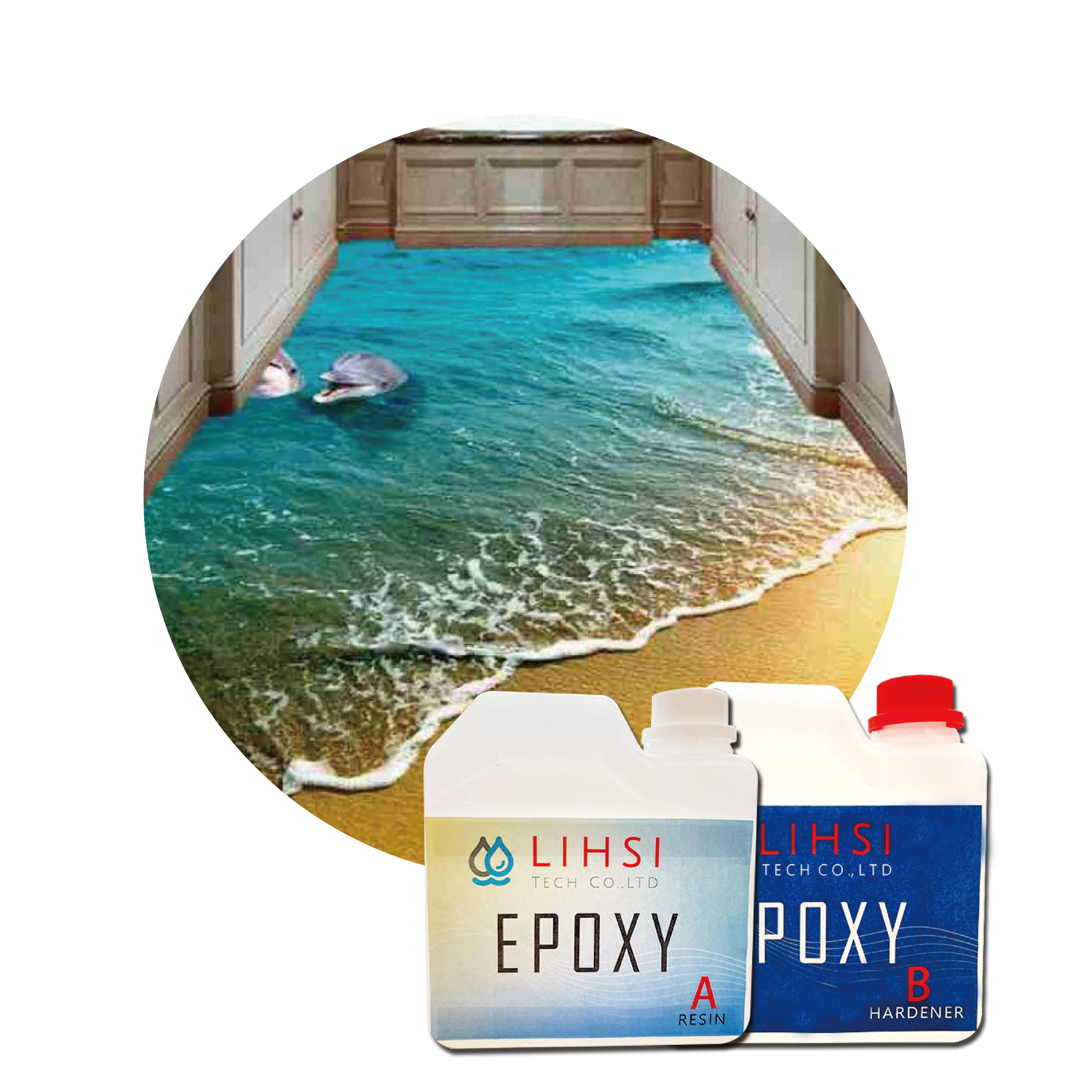 
Transparent top coat epoxy resin for floor coating 