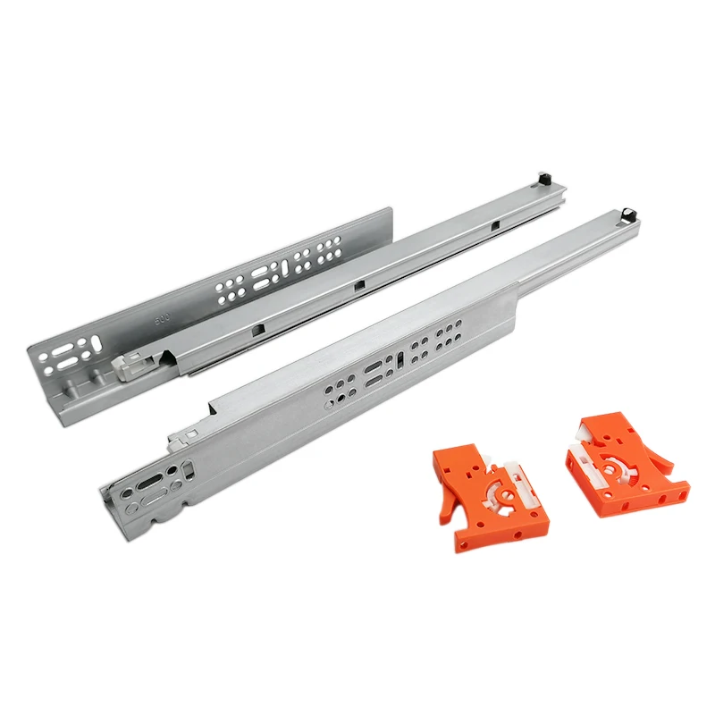 400 мм перила для ящика, мягкая Закрытая открывающаяся Скрытая Выдвижная скользка для ящиков