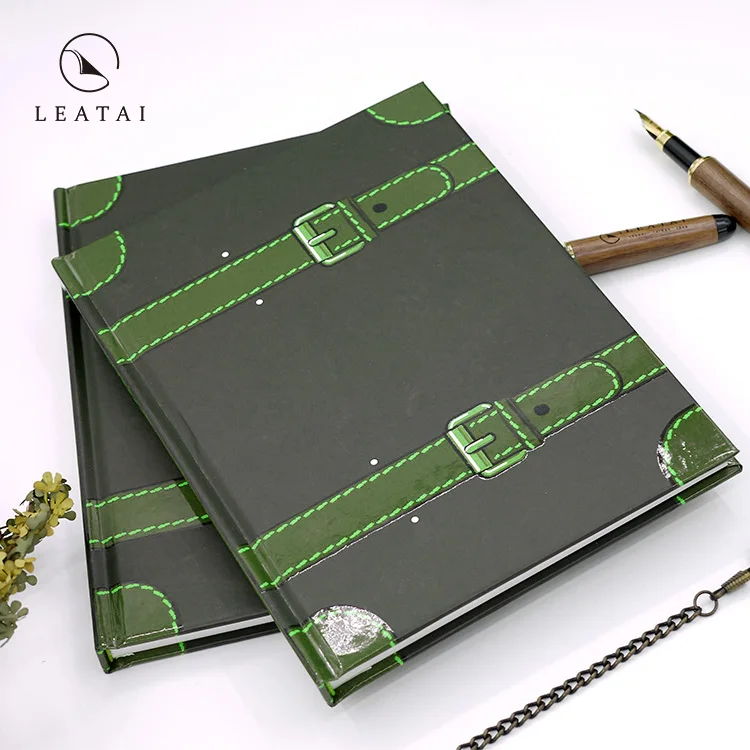 
Custom mini hardcover journal with inner pockets 