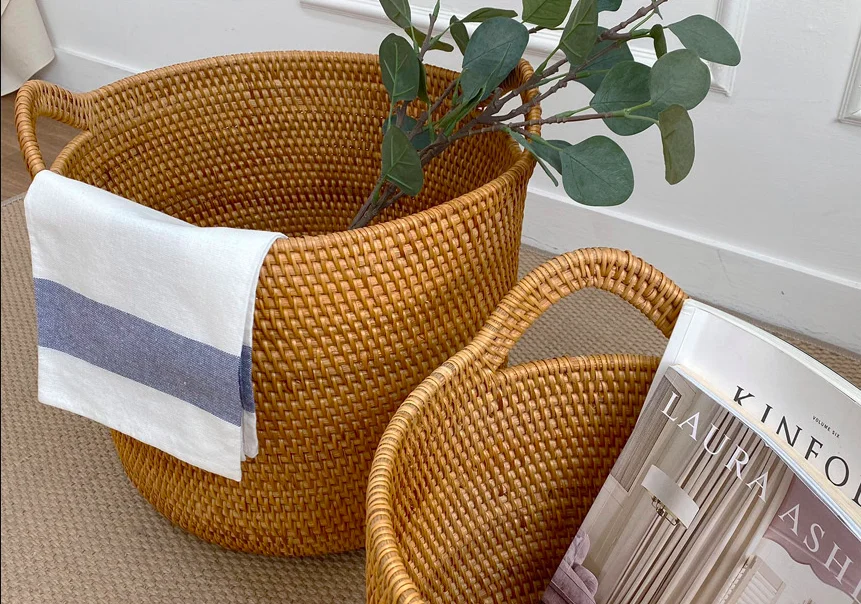 Экологически чистая Корзина из ротанга для кухни/домашний декор ротанга/мебель сделанная во Вьетнаме