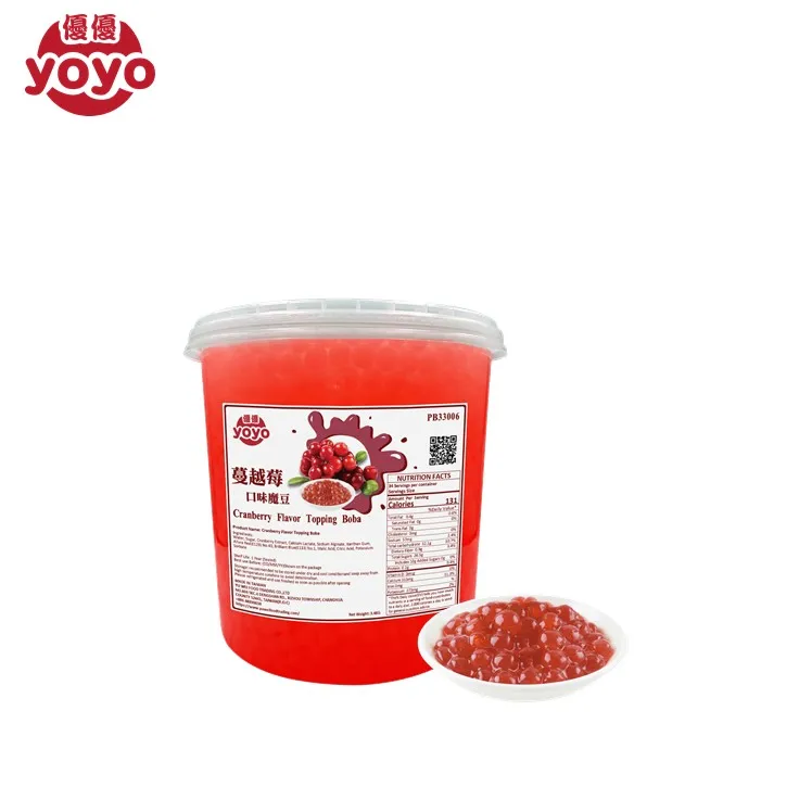  Жемчуг Boba со вкусом клюквы