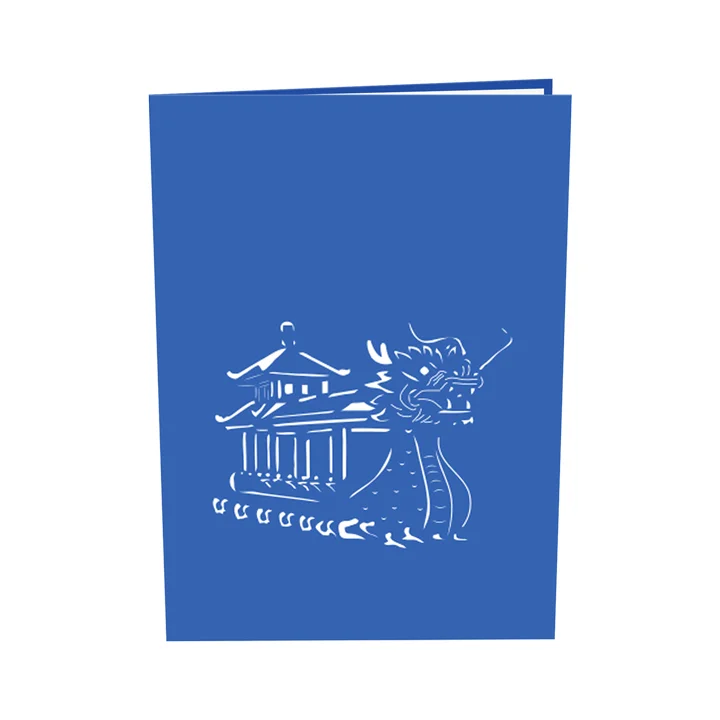 Transportation Vehicle Dragon Ship Pop Up Card New Design 3D Laser Cutting Wholesale Vietnam