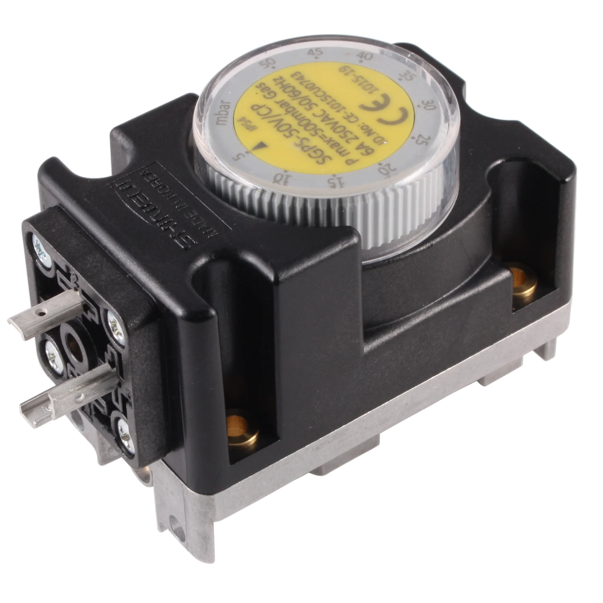 Compact gas pressure switch