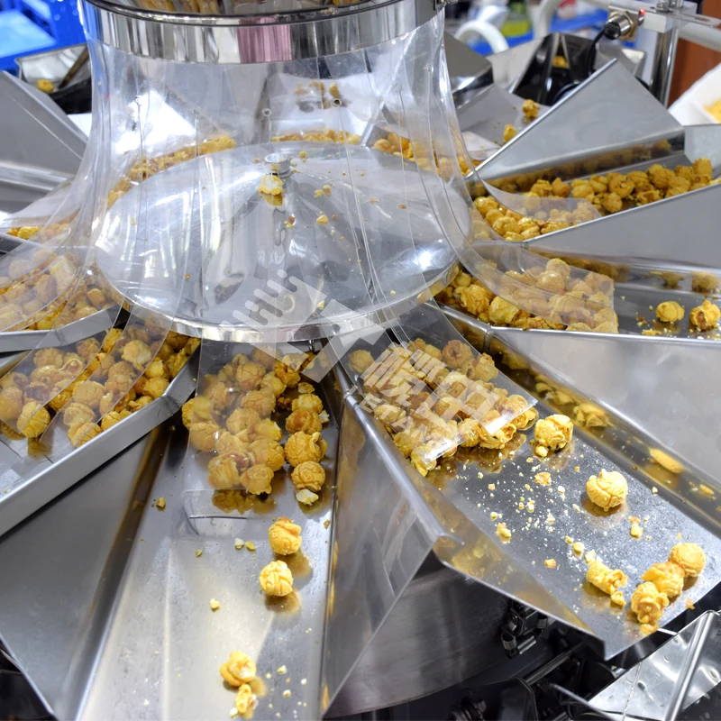 Automatic Multiheads Weighting Vertical System Candy, Small Bread, Russian Chocolate Packaging Machine LT-420Y