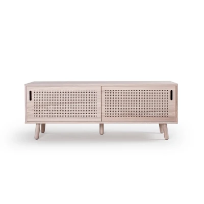 Modern Rattan TV Table Cabinet Stand Living Room Furniture