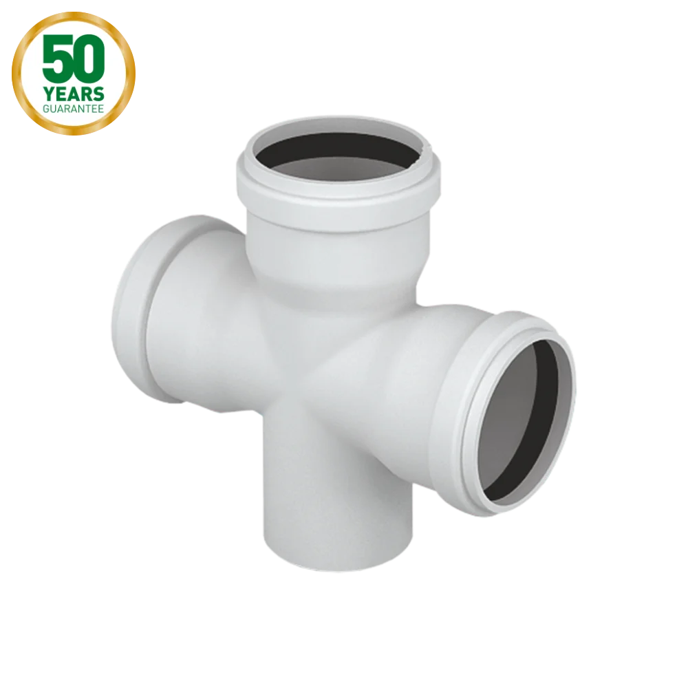 Перекрестные фитинги из ПВХ для ванной комнаты, кухни и туалета, трубы из ПВХ для сточных вод
