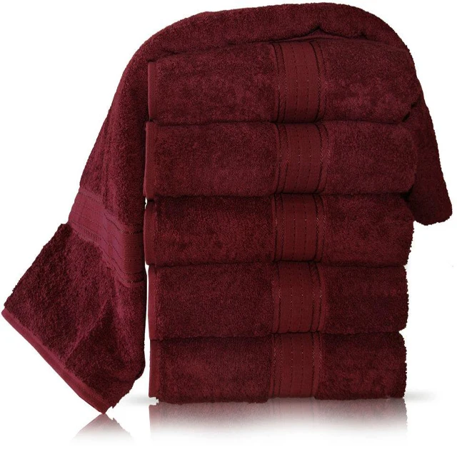 Ultra Soft Bath Towels 100% Pure Luxury Ringspun Cotton with Fancy Borders