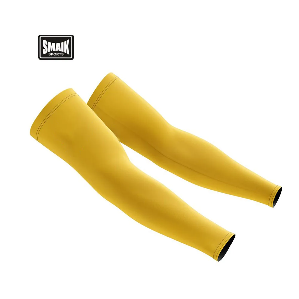 Running Cycling Protective Knitted Nylon Spandex Sunblock heat arm sleeves elastic long compression arm warmers