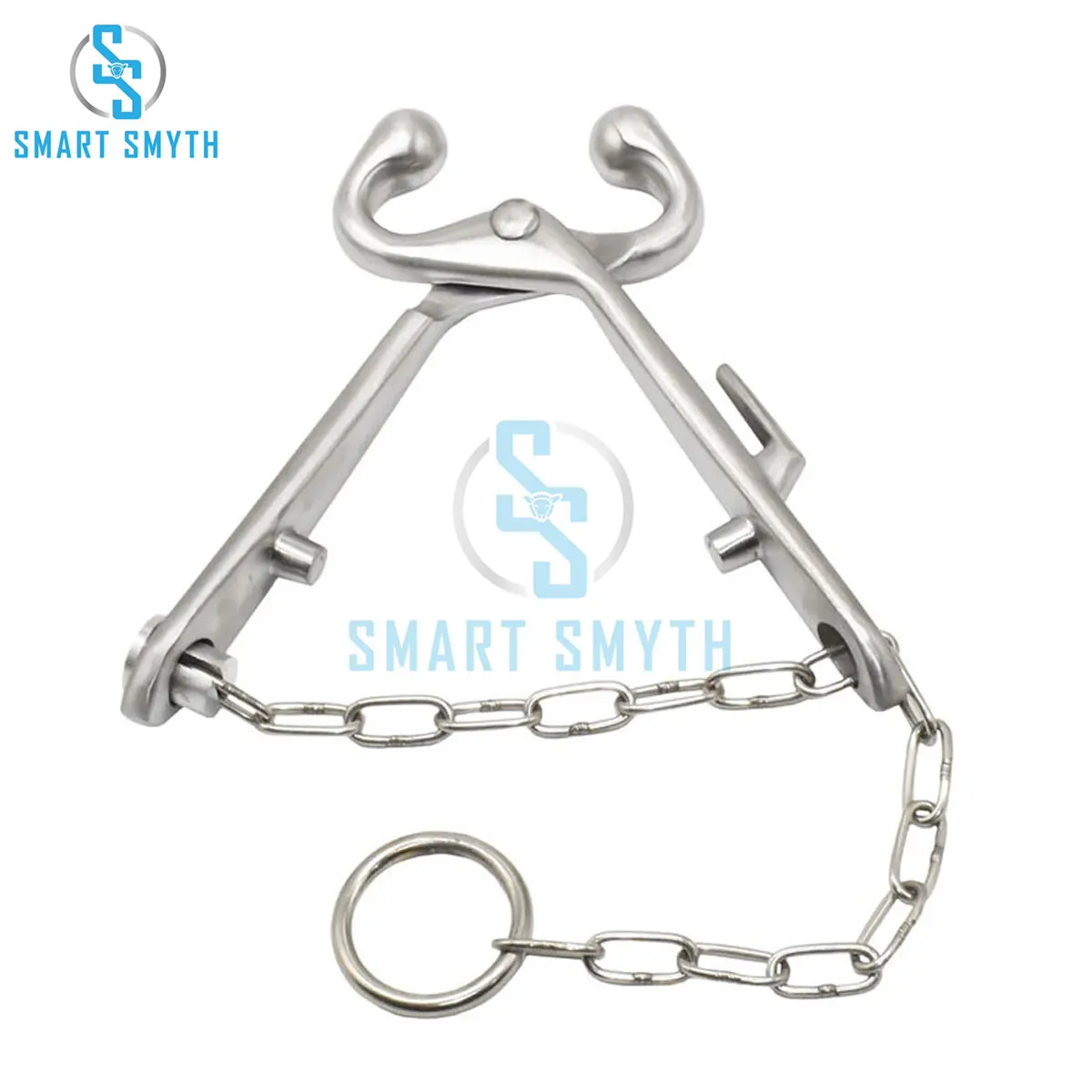Farm Cattle Livestock Tool Stainless Steel Cow Nose Ring Pliers Bull Cattle With Chain Pulling Tool