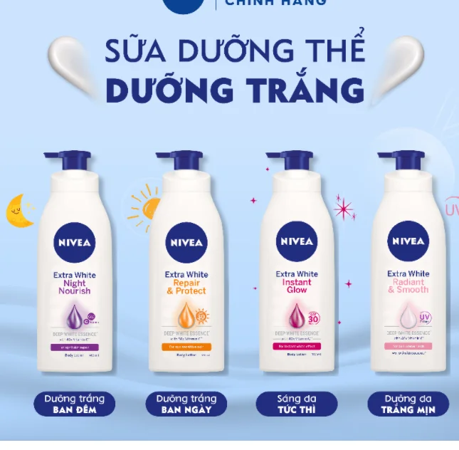 Hot Sale Best Price Nivea White Lotion Extra White Radiant And Smooth 350ml x 12 Bottle