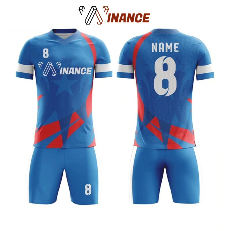 Design A Football Team Kit Cheap Soccer Jersey Set For Team maillot de foot Sublimation Soccer Wear Printing Football Jersey