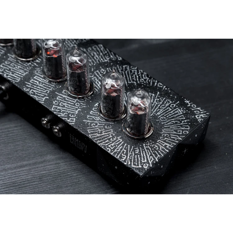 Лучшее качество, изготовленные nixie трубчатые часы «Saturn-C Lamonov Night», окрашенные известными дизайнерскими ограниченными сериями, декоративные настольные часы