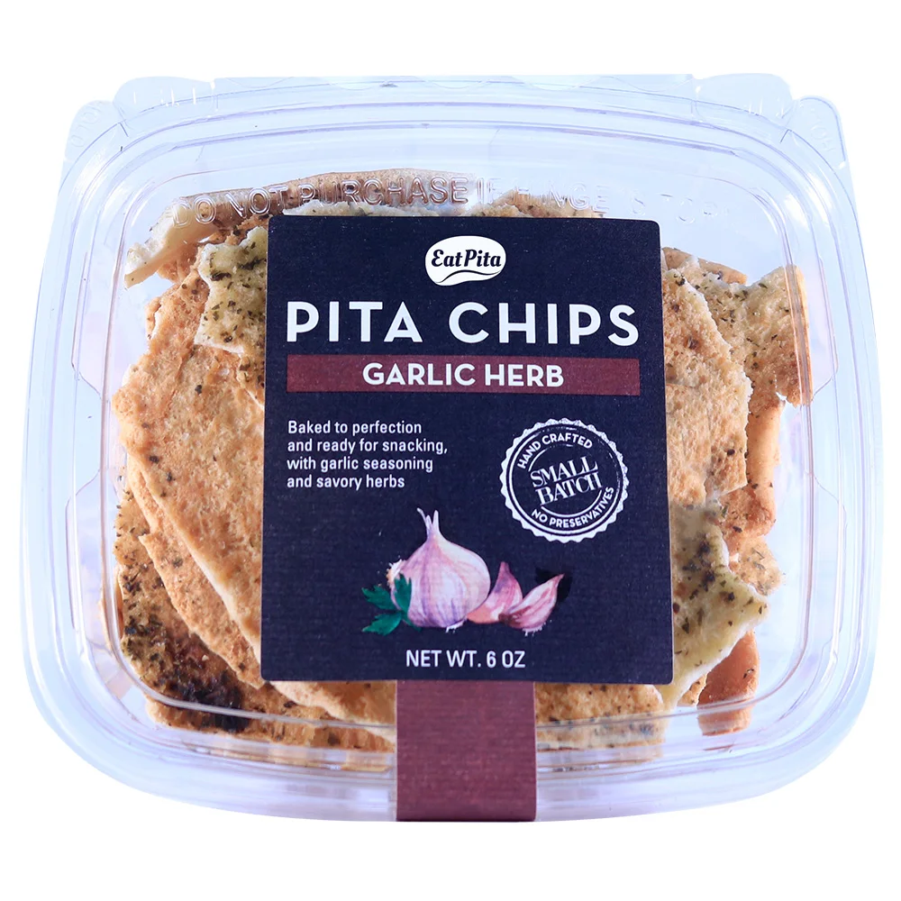 Eat Pita Hand Crafted Wholesale High Quality Pita Chips Garlic and Herb Baked to Perfection and Ready to Snacking