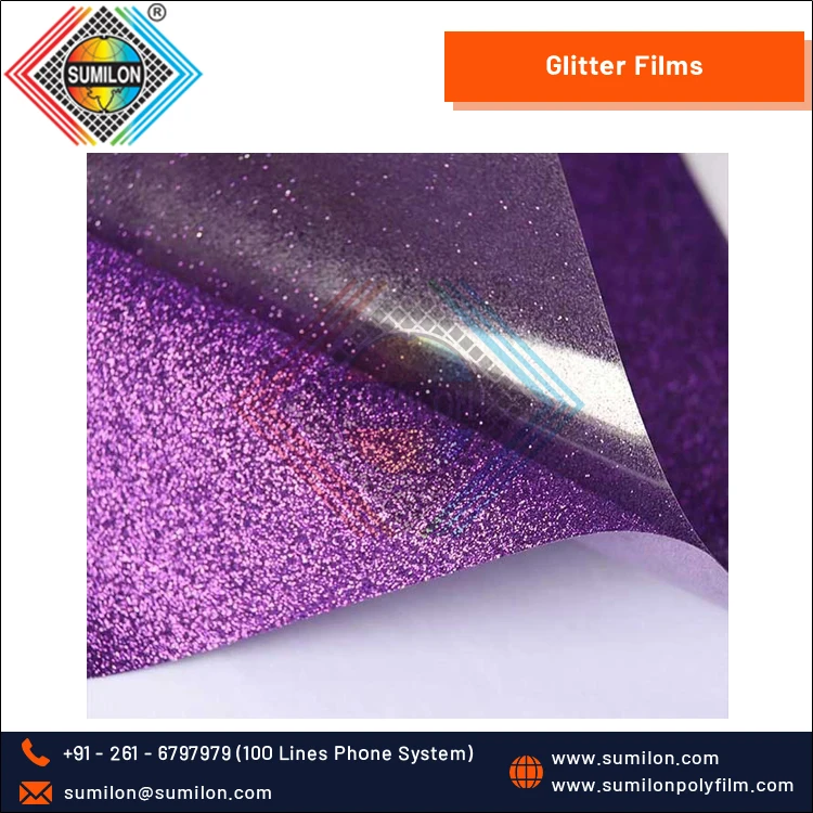 Manufacturer of Top Natch Quality Gift Packaging Glitter PET Polyester Films at Genuine Bulk Price