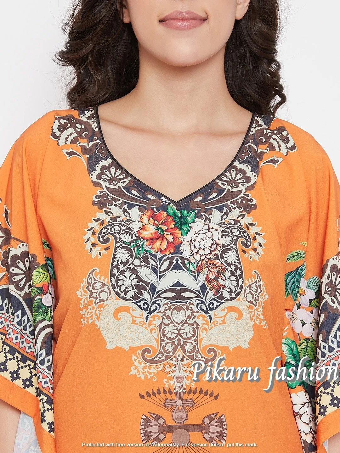 Новинка женская пляжная одежда с принтом в богемном стиле Желтый Цветочный кафтан свободный облегающий длинный атласный