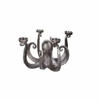 LOW PRICE BEST SELLER OCTOPUS SHAPE TEA LIGHT CANDLE HOLDER HANDMADE DESIGN CANDLE STAND COST EFFECTIVE ALUMINIUM CANDLE HOLDERS