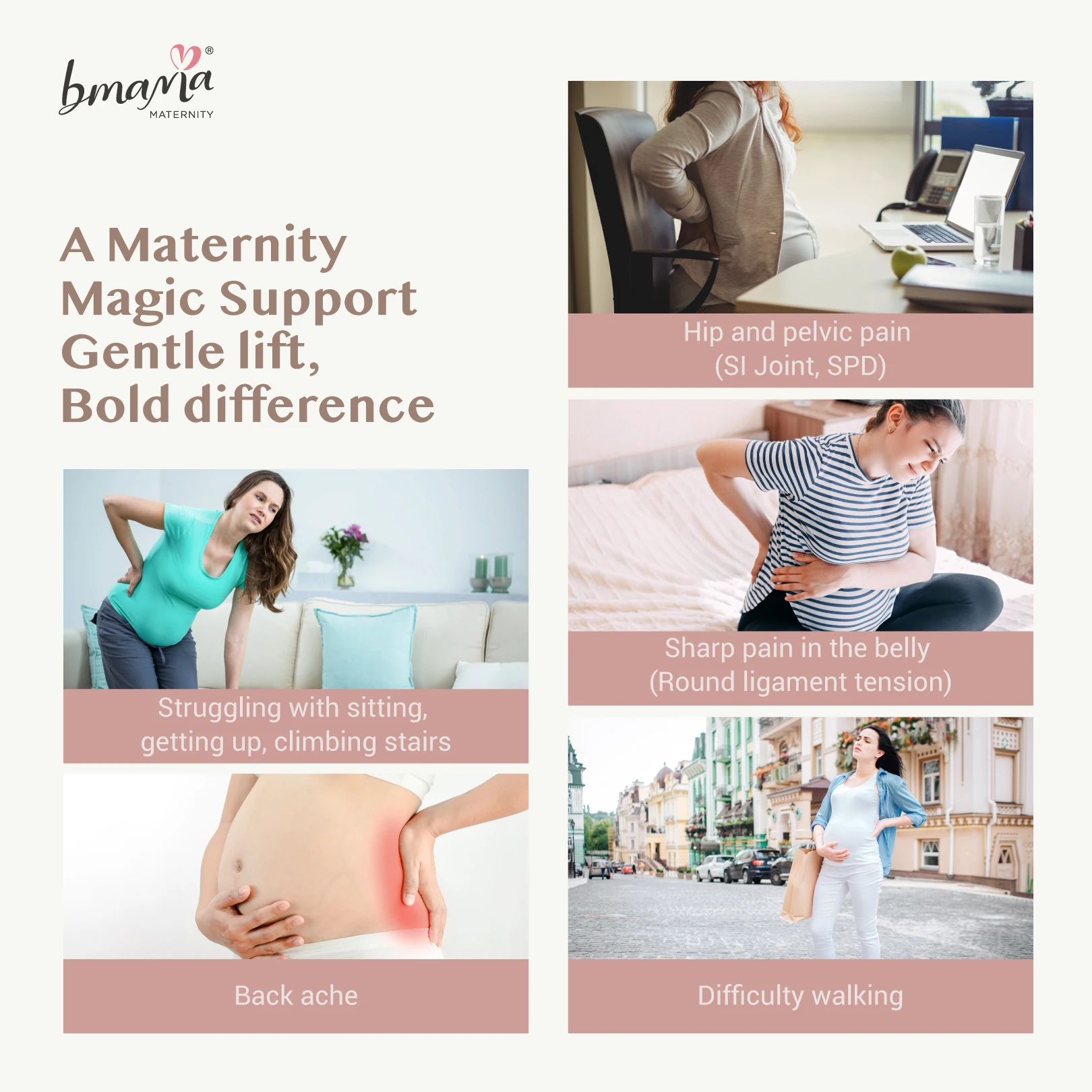 Low Price Guaranteed Quality Maternity Pregnancy 3D Support Belt Comes with Adjustable Magic Tape To Adjust Growing Belly