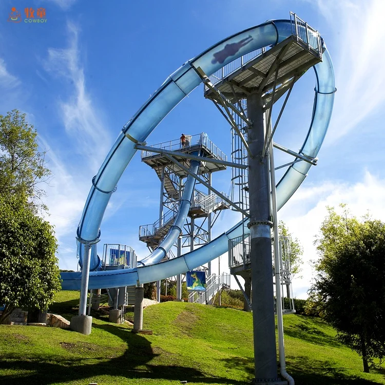 Водная горка из стекловолокна, водные горки из аквапарка, игровая площадка