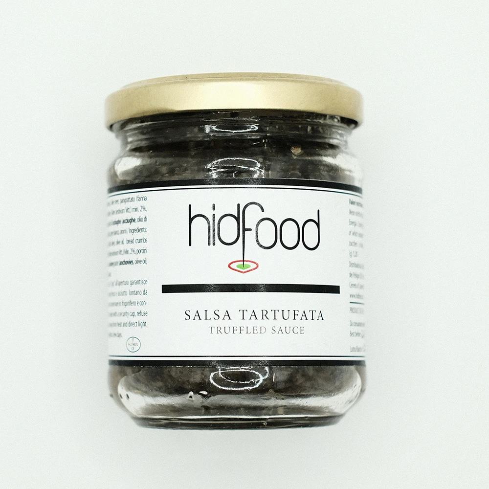 Private label Made in Italy high quality food products ready to eat sauce with black truffle of Abruzzo