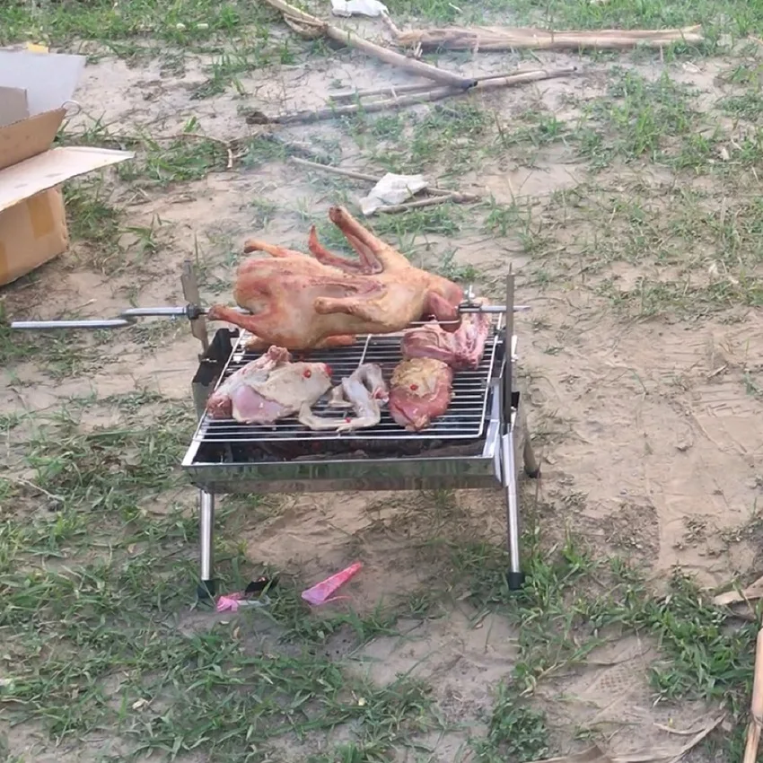 Hot Product Outdoor Camping  Rotary BBQ Grill with Motor made in Vietnam Supplier