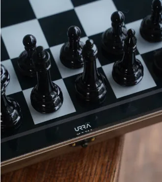 
Wooden magnetic felted chess game set, , wooden chess set board game interior storage chess pieces 