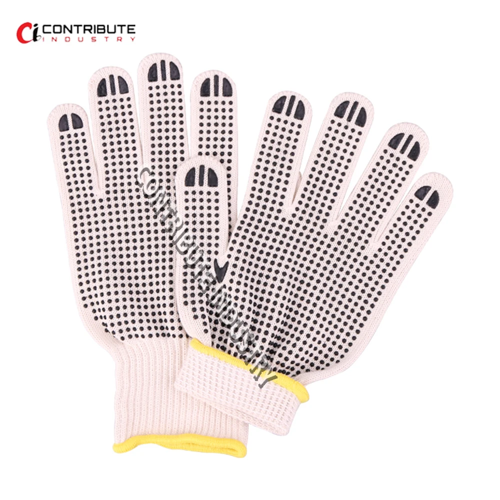 glove with interlock or cotton liner nitrile gloves