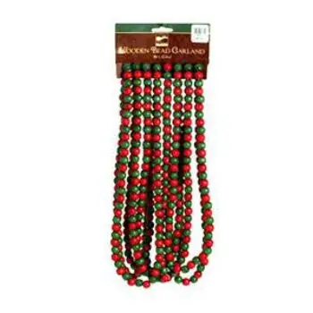 Высококачественная деревянная гирлянда с бусинами Курта Адлера 9 футов бордового цвета 2 упаковки 3 производитель самодельных изделий ручной работы из Индии
