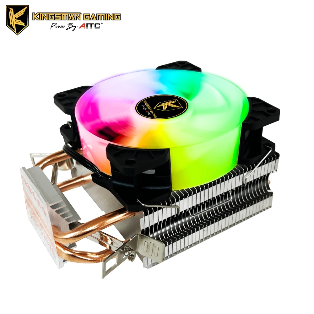 RGB LED CPU Tower Fan with u-shaped copper Heatpipes