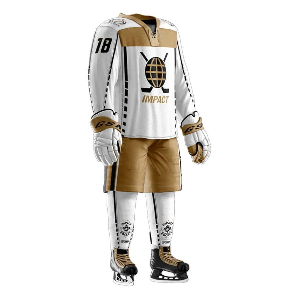 High Quality Custom Made Sublimation breathable fabric ice hockey uniform