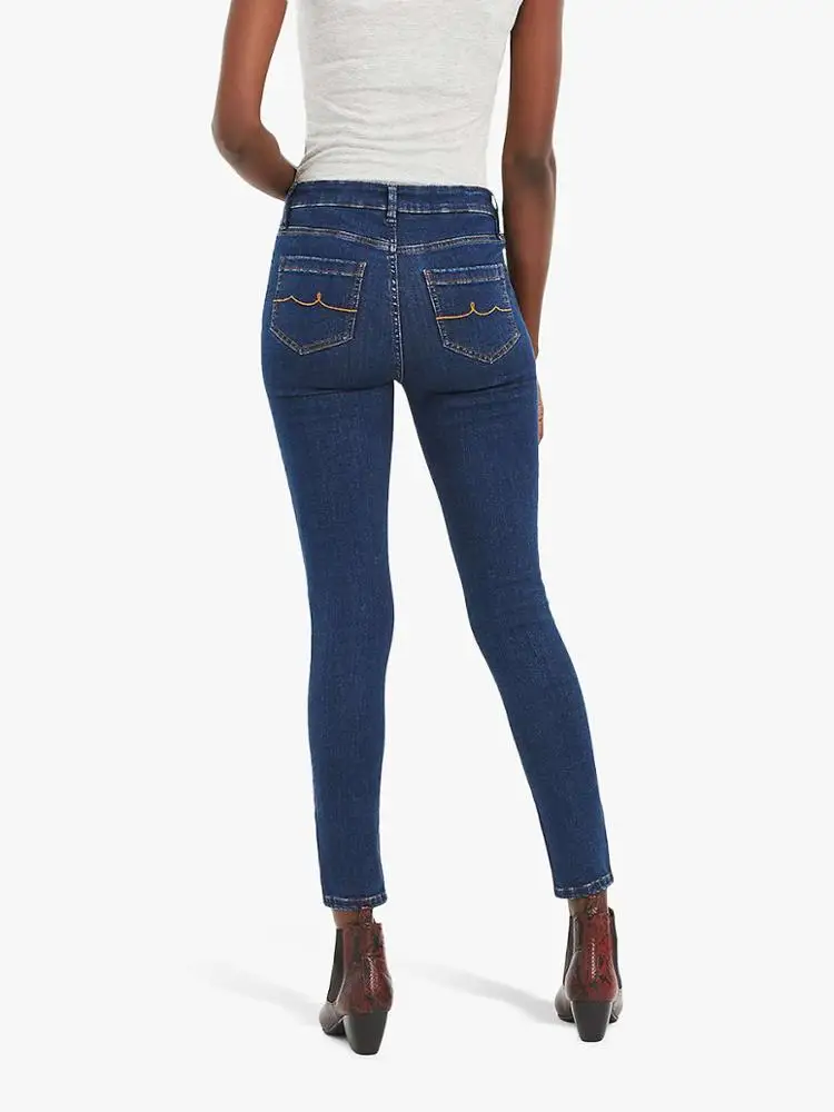 2020 Fall Ladies Fashion Apparel Wholesale Trousers Skinny Pants High Waisted Denim Jeans For Women