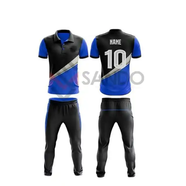 High quality Sustainable Polyester printed cricket uniforms for men women and children sport uniform