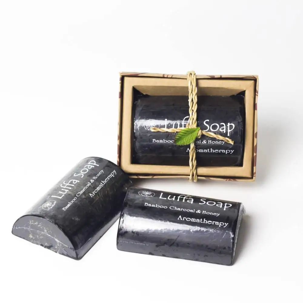 Wholesale OEM Bamboo Charcoal and Honey Luffa Body Soap, Handmade Soap, Herbal Soap Thailand