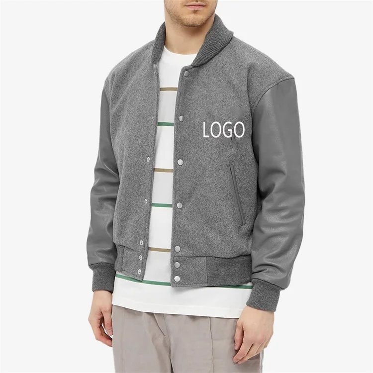 Custom embroidery Made Varsity Jacket/ leather sleeve baseball Letterman varsity jacket for men wool Football jackets