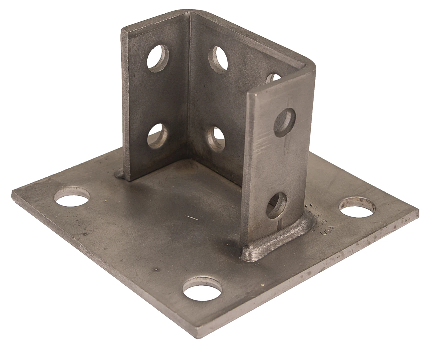 
Strut Post Base Single Channel 4 Hole Square 3 1/2 304Ss 