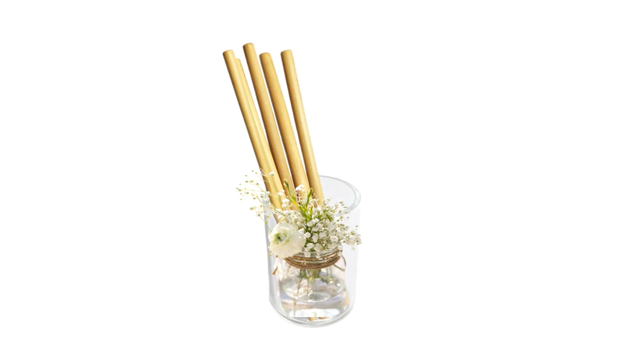 
Best Eco Friendly Solution For Plastic Substitute Handmade Reusable Biodegradable Customize Logo Bamboo Drinking Straws 