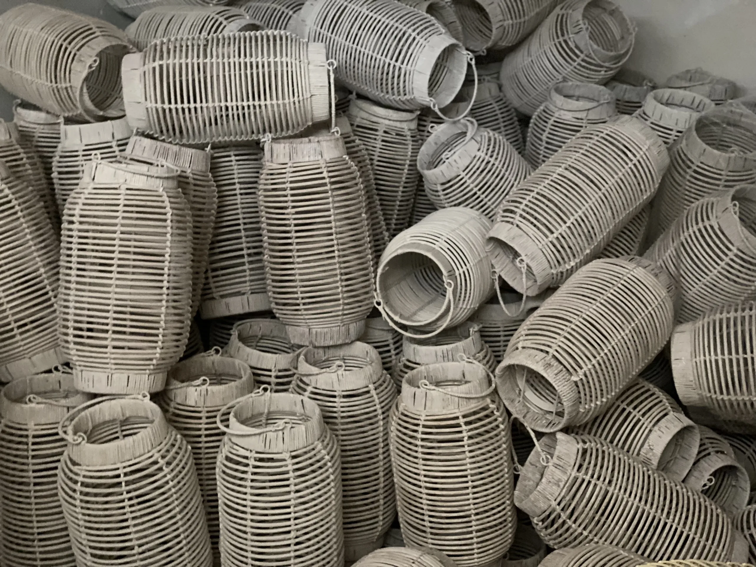 80 (lm/w) Lamp Luminous Efficiency Warm White Emitting Color Bamboo Lamp Wicker Rattan Export From Vietnam