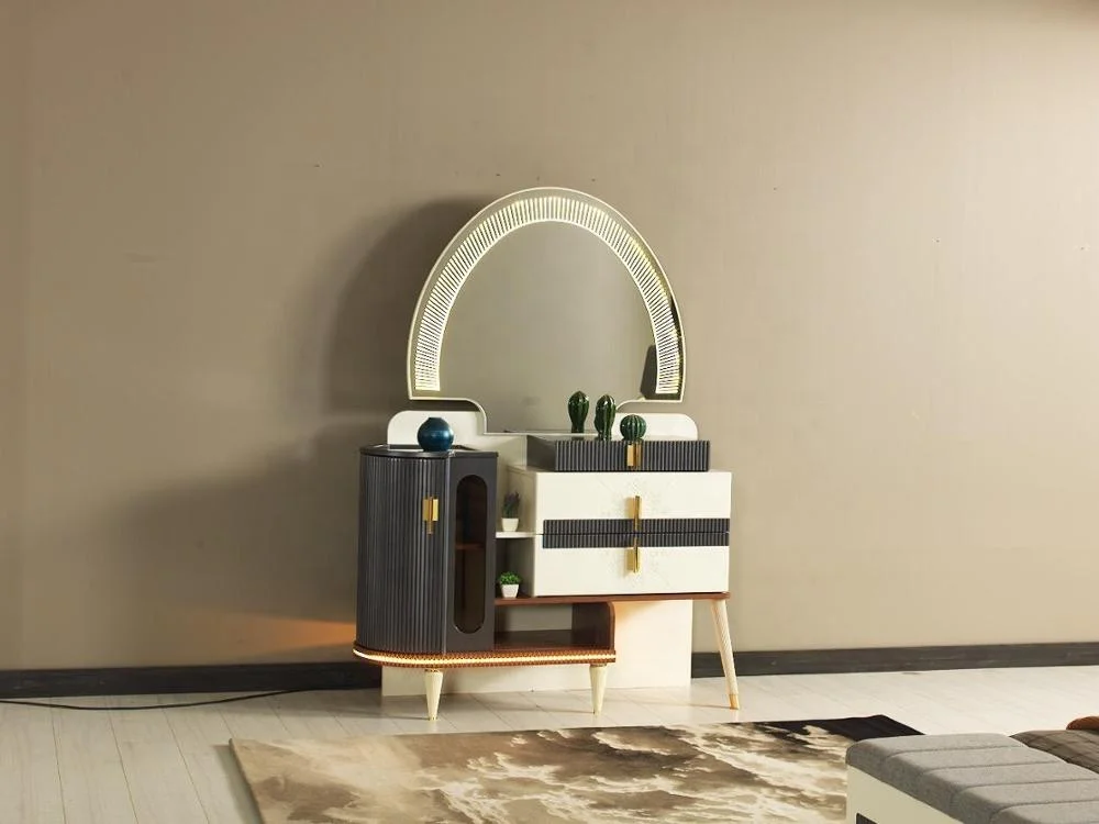 Imperator royal bedroom set wholesales prices king queen size bed with storage lighted headboard Turkish furniture stylish