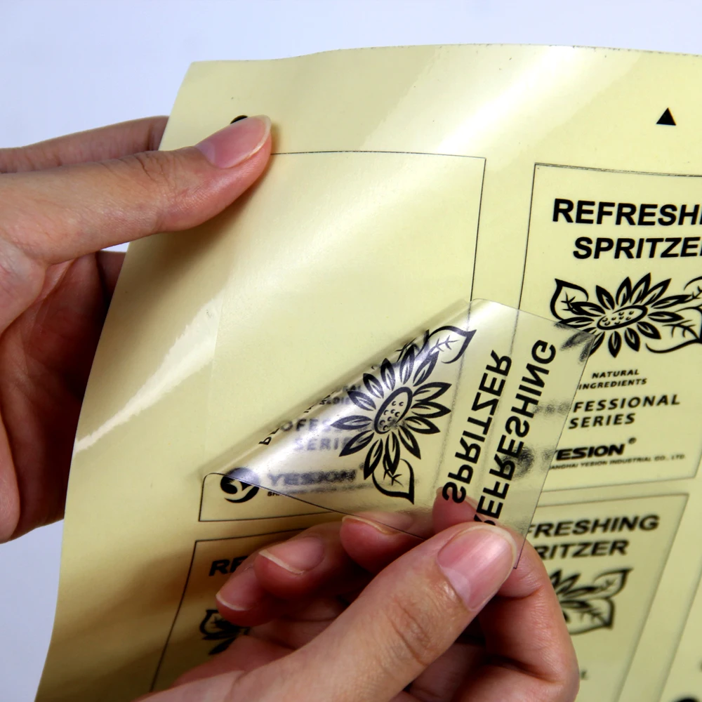 Transparent Mango Juice Beverages Bottle Label Sticker