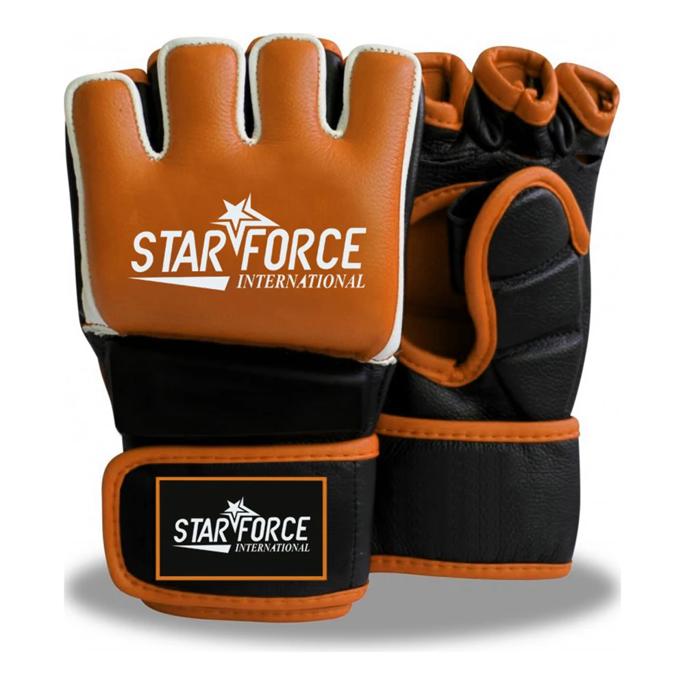 cheap price Pakistani Wholesale Black and Red Customized cow hide Leather Boxing Gloves