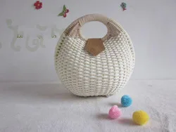 2022 Cheap Price Ladies Rattan Beach Clutch Daily Bag Pop Borsa Di Paglia Sac Paille Hasp Handwoven Bamboo Round Rattan Bag