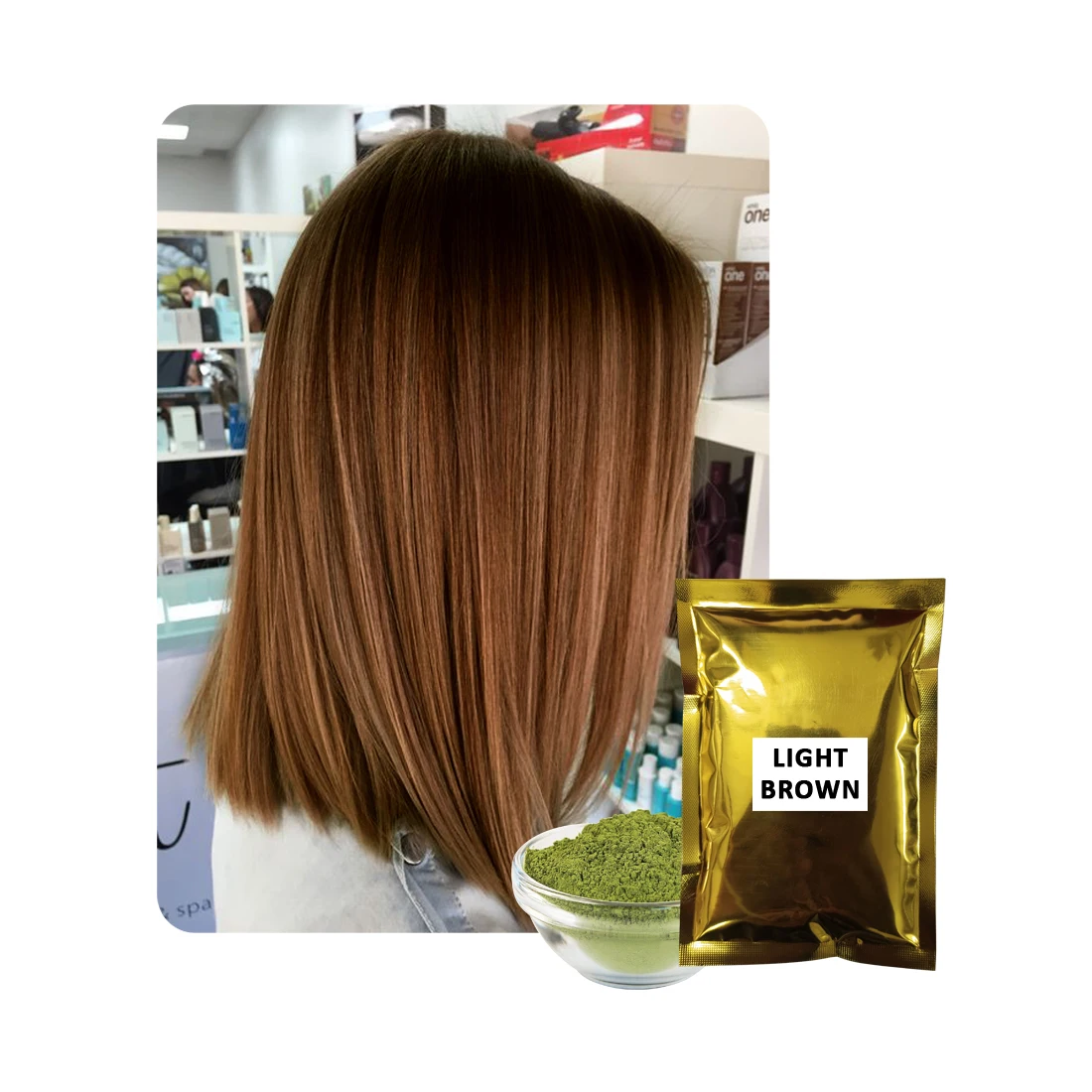 Indian Real Triple Refined Herbal Light Brown Triple Refined Hair Colors Powder Supplier Ecocert Certificate