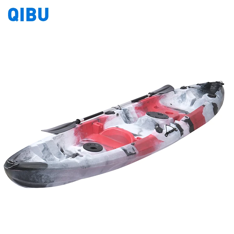 QIBU  2 Person Adult + Child 2+1 Deluxe Sit On Top Kayak Canoe Fishing Kayak