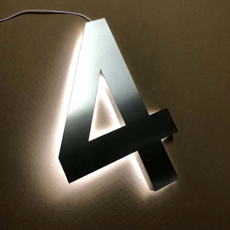 
CE RoHs certification custom led letter sign 3d led backlit house number 
