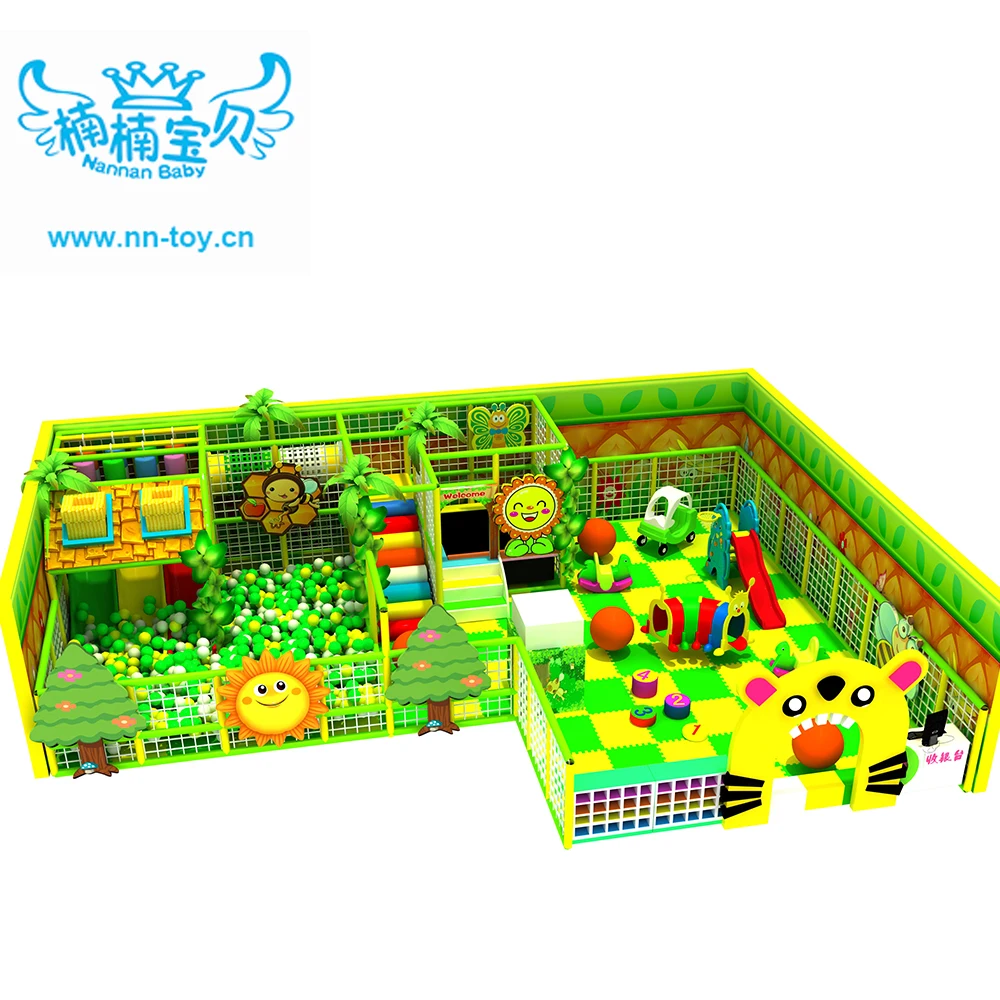 
Forest themed amusement park equipment soft play ball pool kindergarten indoor playground for sale 